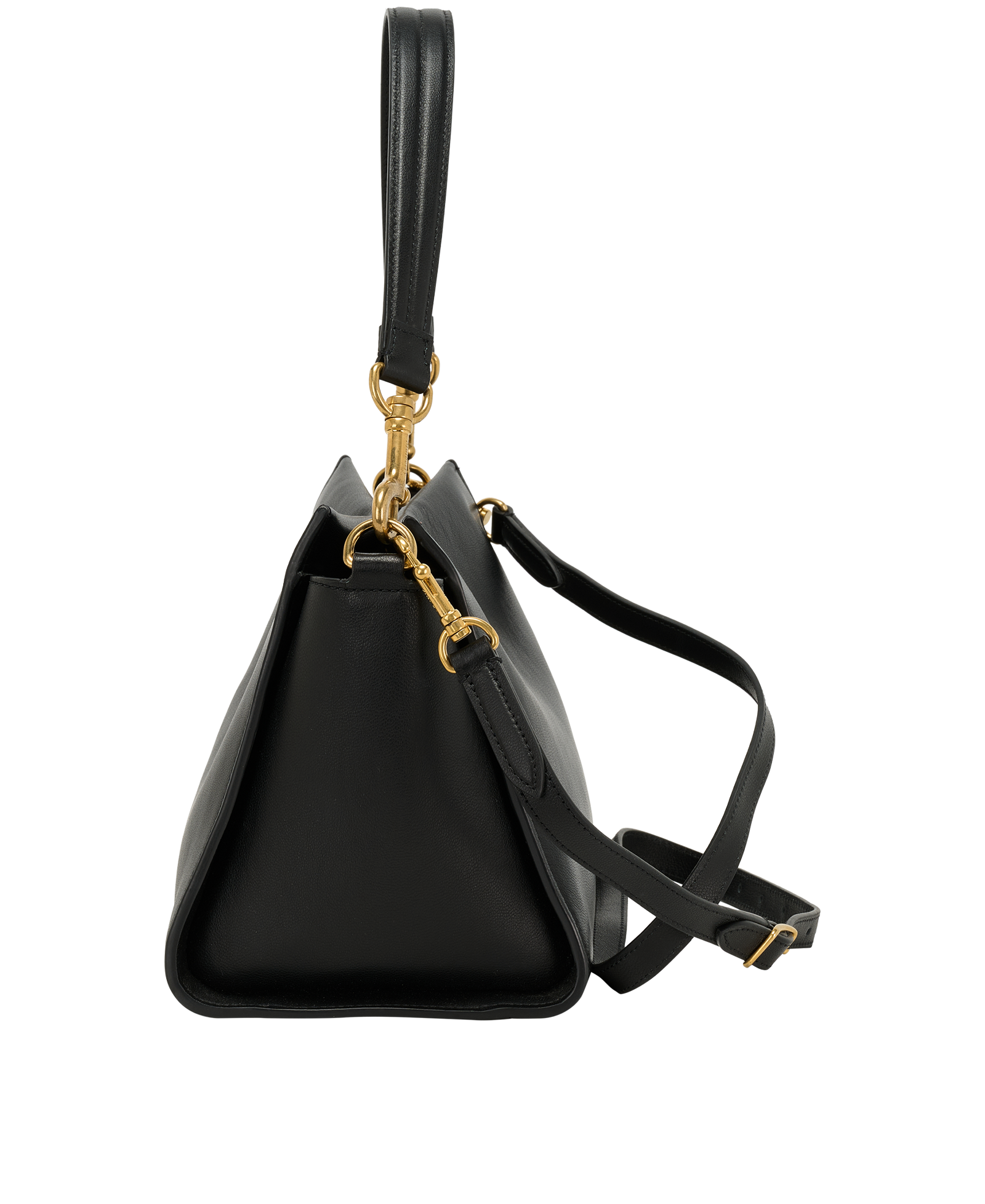 Small Shoulder Iris, &pound;550, Handbags, Black, Leather, Bottom view
